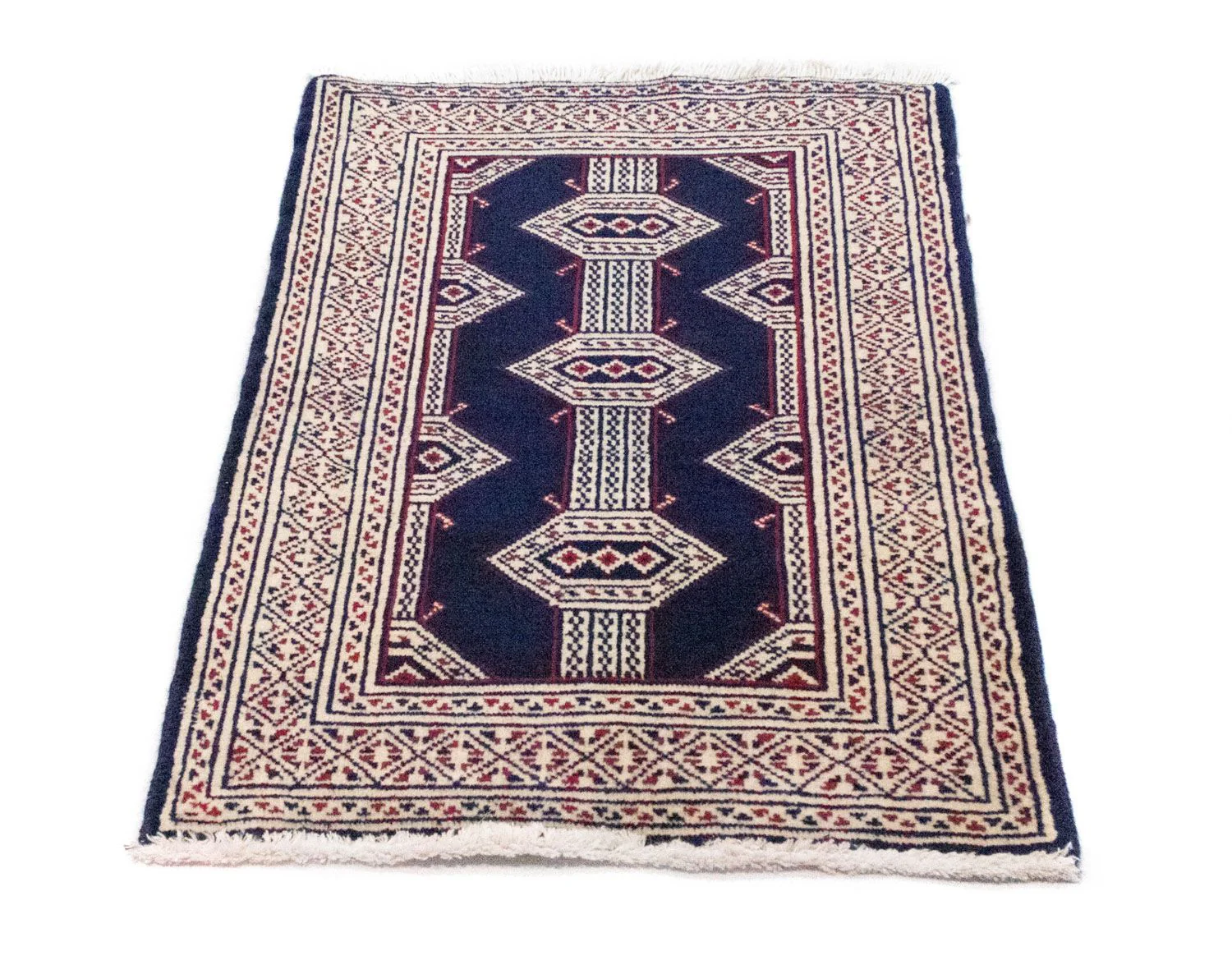 Turkaman Teppich 88 x 62 cm - blau - Image 5