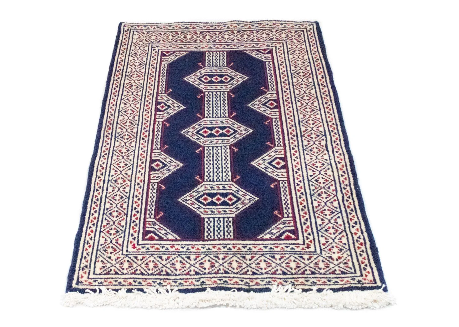 Turkaman Teppich 90 x 62 cm - blau - Image 5