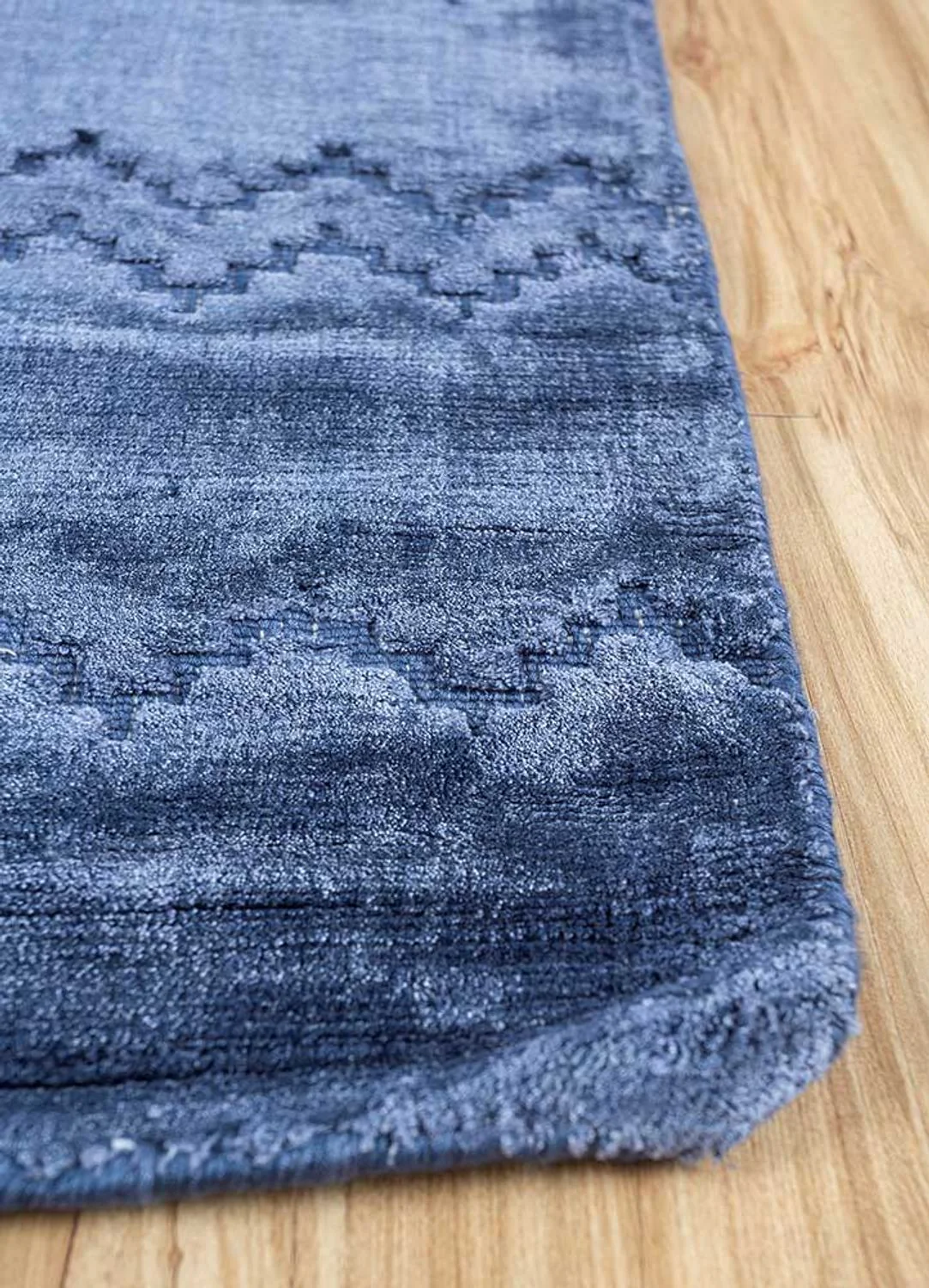 Viskose Teppich - 300 x 240 cm - blau - Image 3