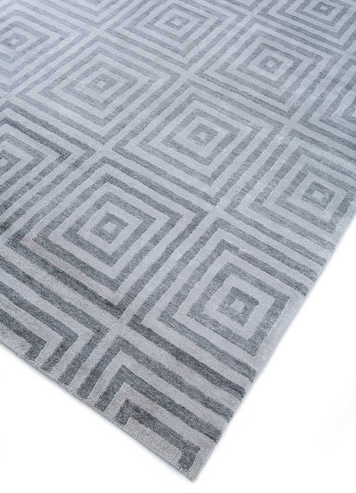 Viskose Teppich quadratisch  - 345 x 345 cm - silber - Image 2