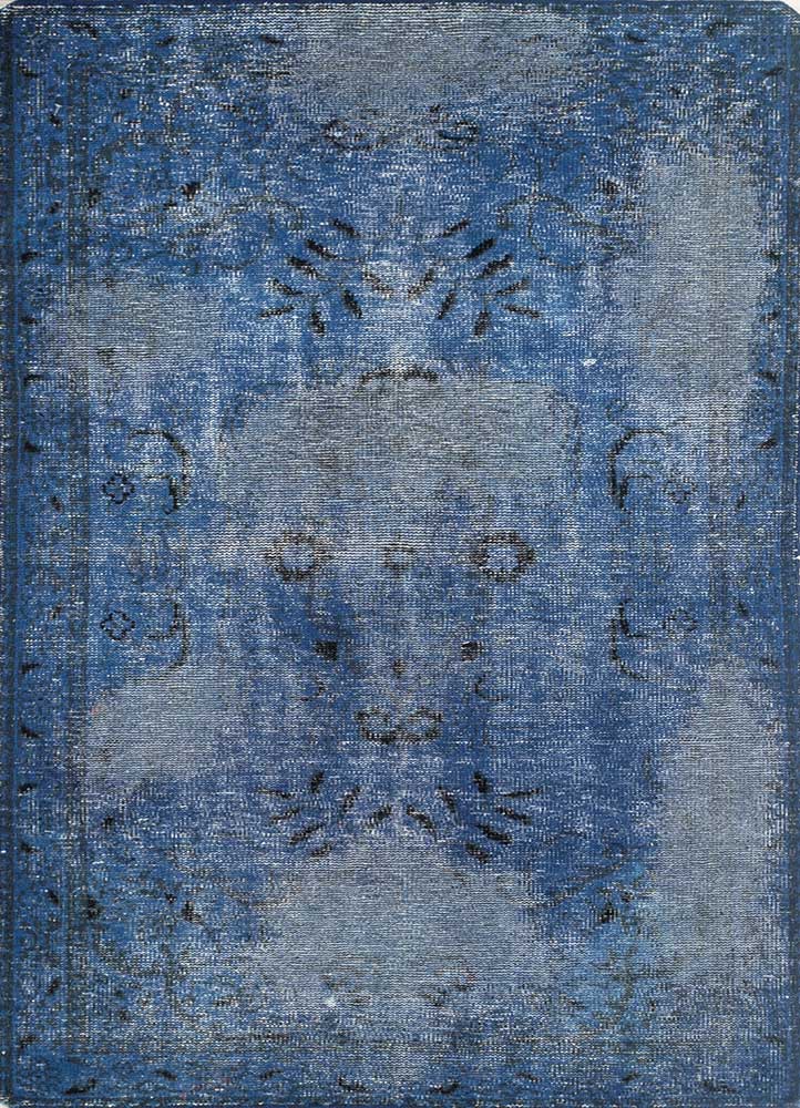 Wollteppich - 180 x 120 cm - blau
