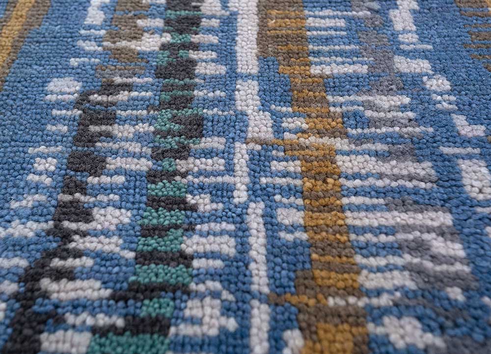 Wollteppich - 180 x 135 cm - blau - Image 4
