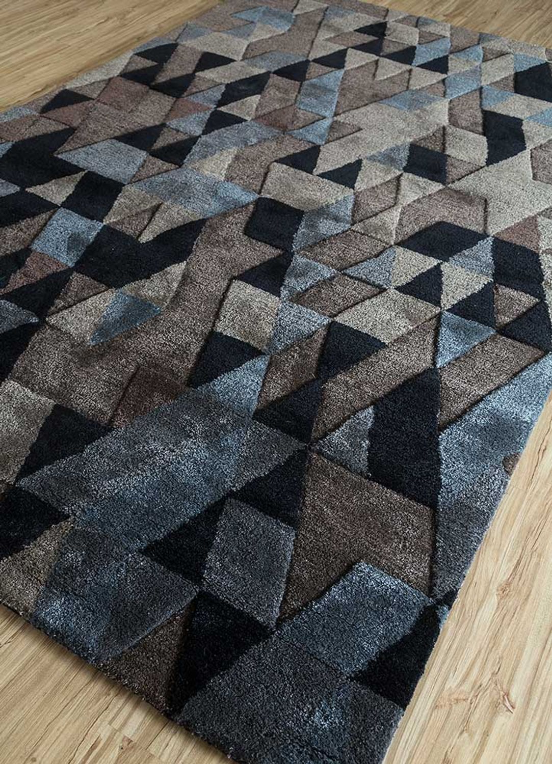 Wollteppich - 240 x 150 cm - anthrazit - Image 2