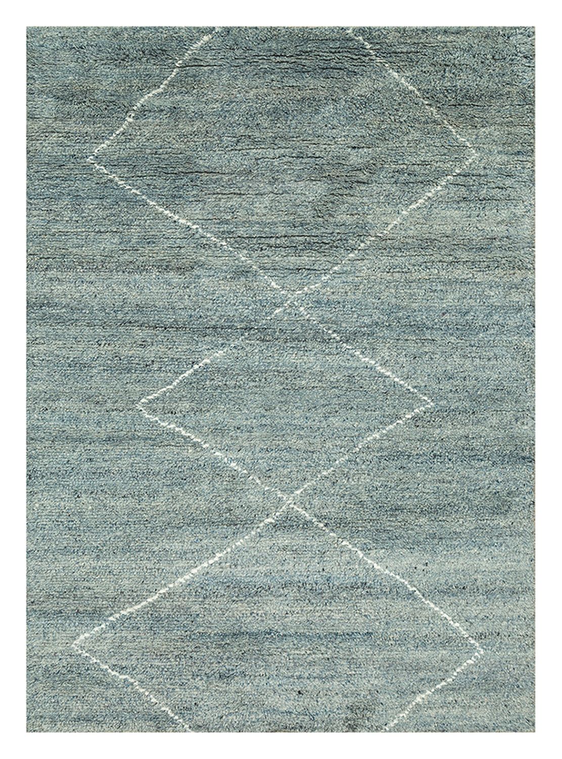Wollteppich - 240 x 150 cm - petrolblau