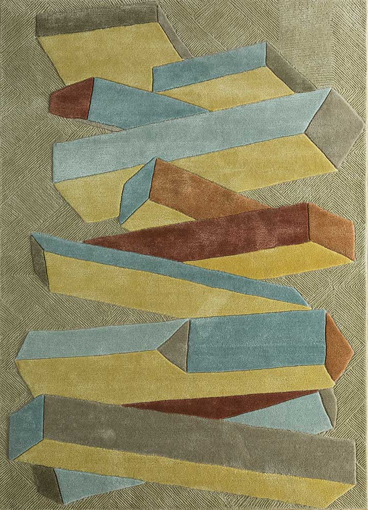 Wollteppich - 240 x 170 cm - gold