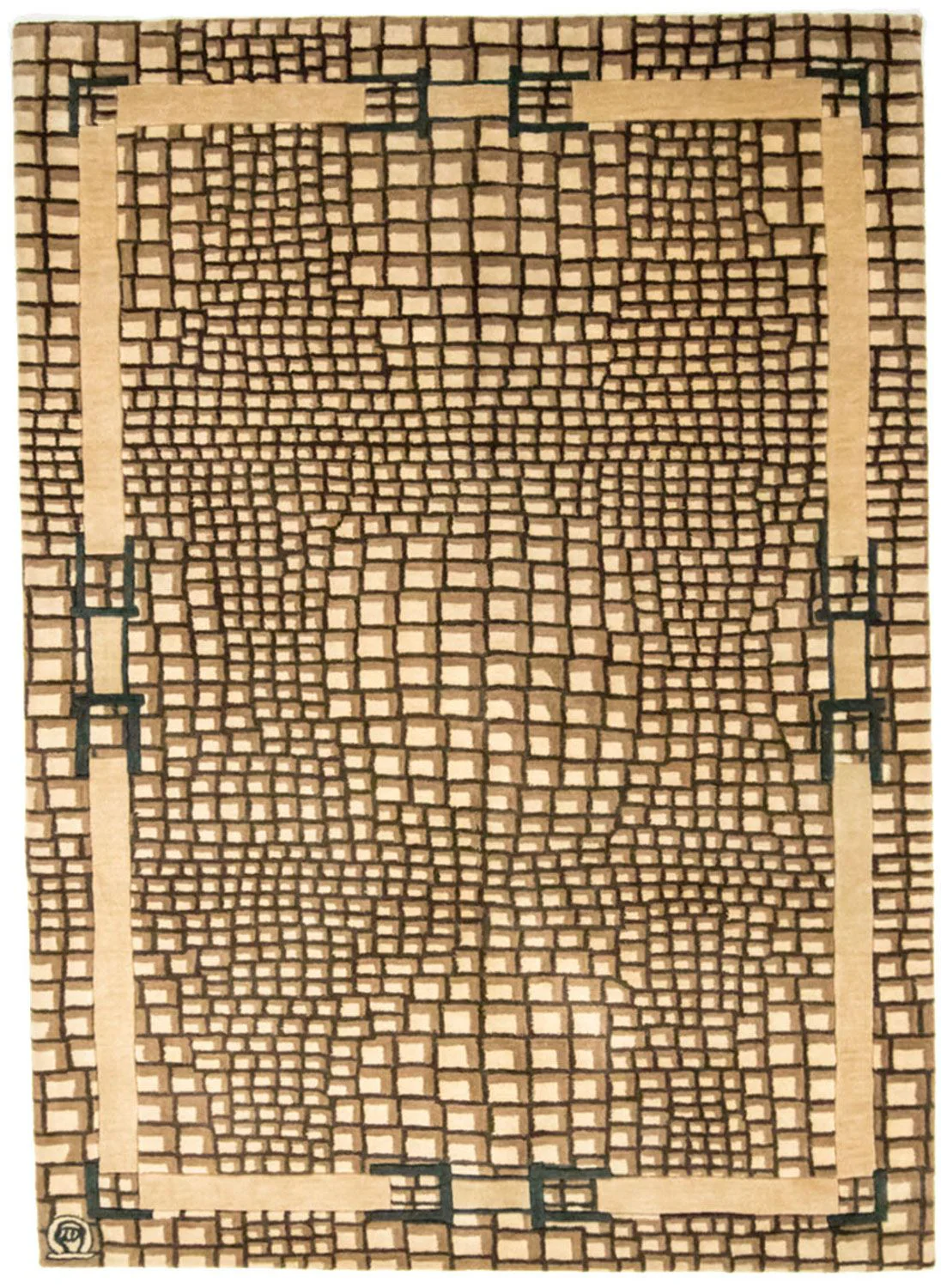 Wollteppich 243 x 170 cm Wohnzimmer Teppich