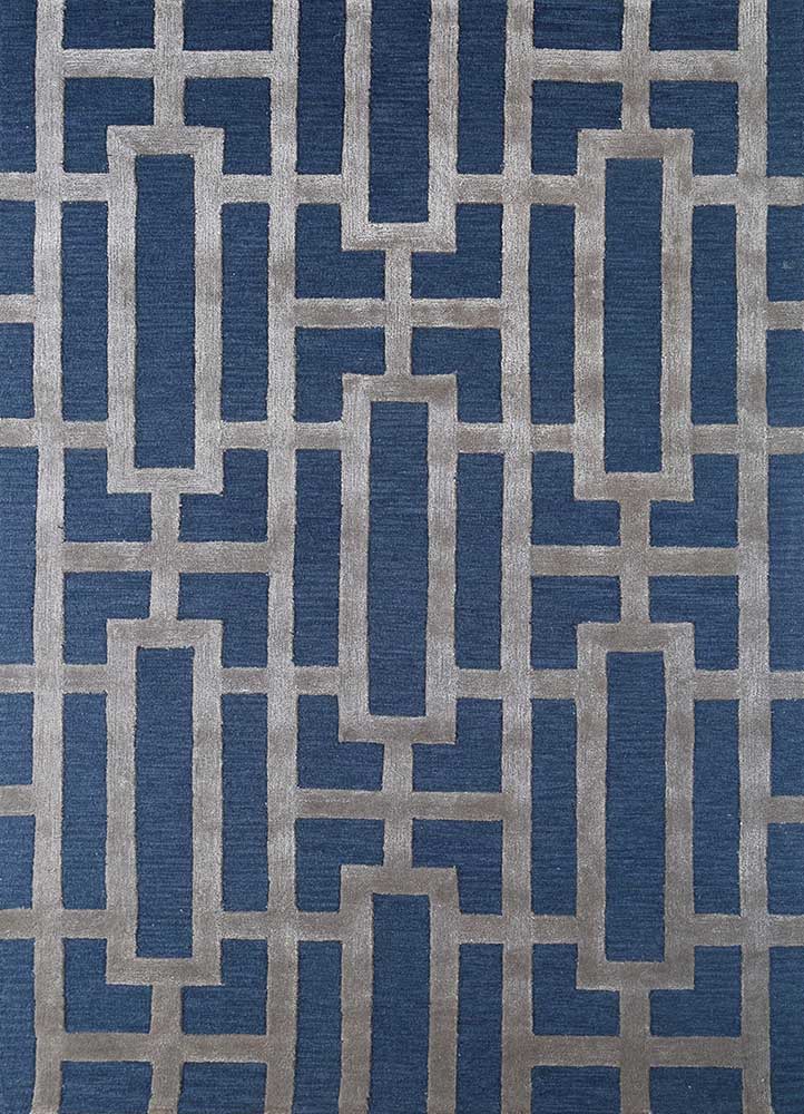 Wollteppich - 270 x 180 cm - blau