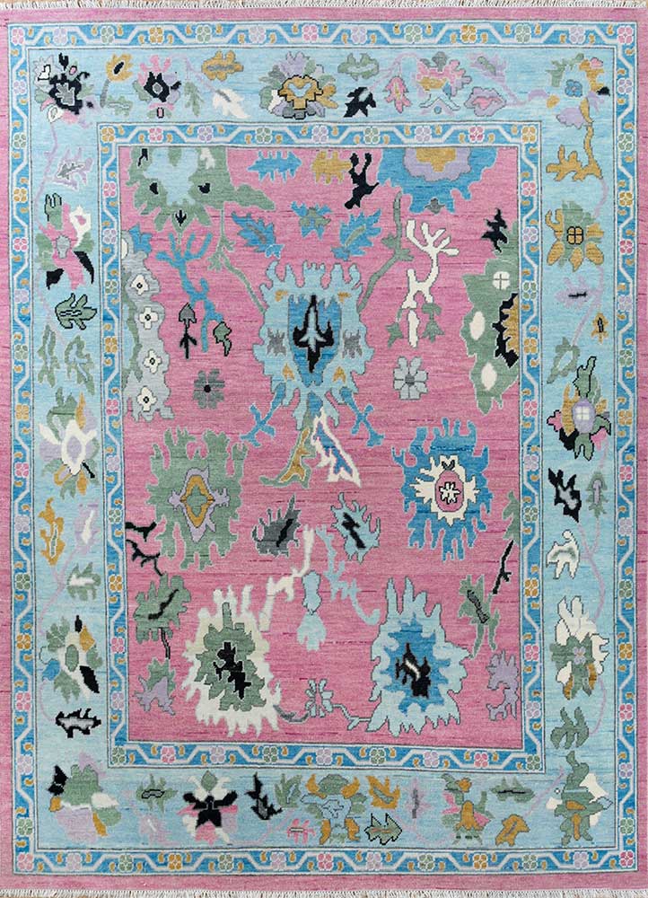 Wollteppich - 270 x 180 cm - rosa