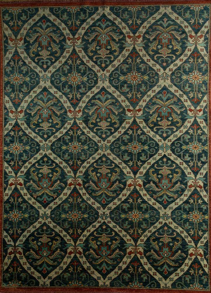 Wollteppich - 300 x 200 cm - dunkelgrün