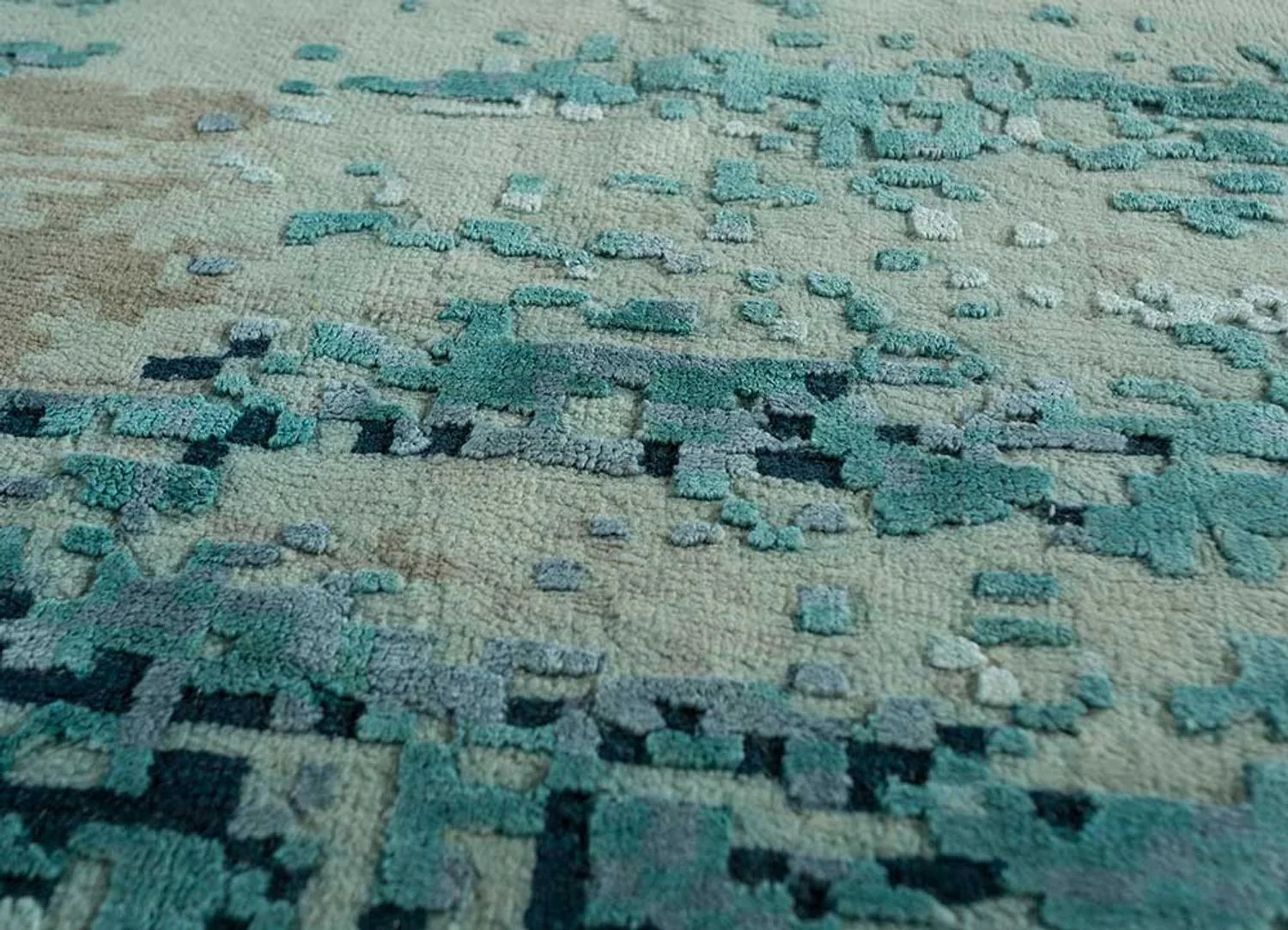 Wollteppich - 300 x 240 cm - blau - Image 4