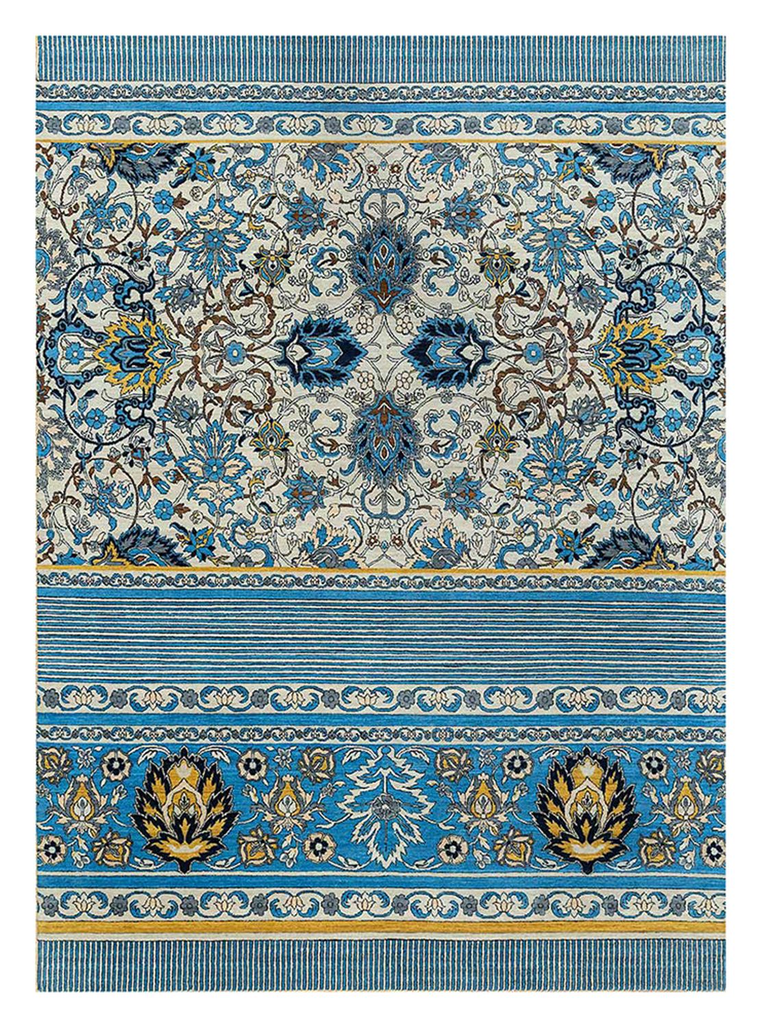 Wollteppich - 300 x 240 cm - blau