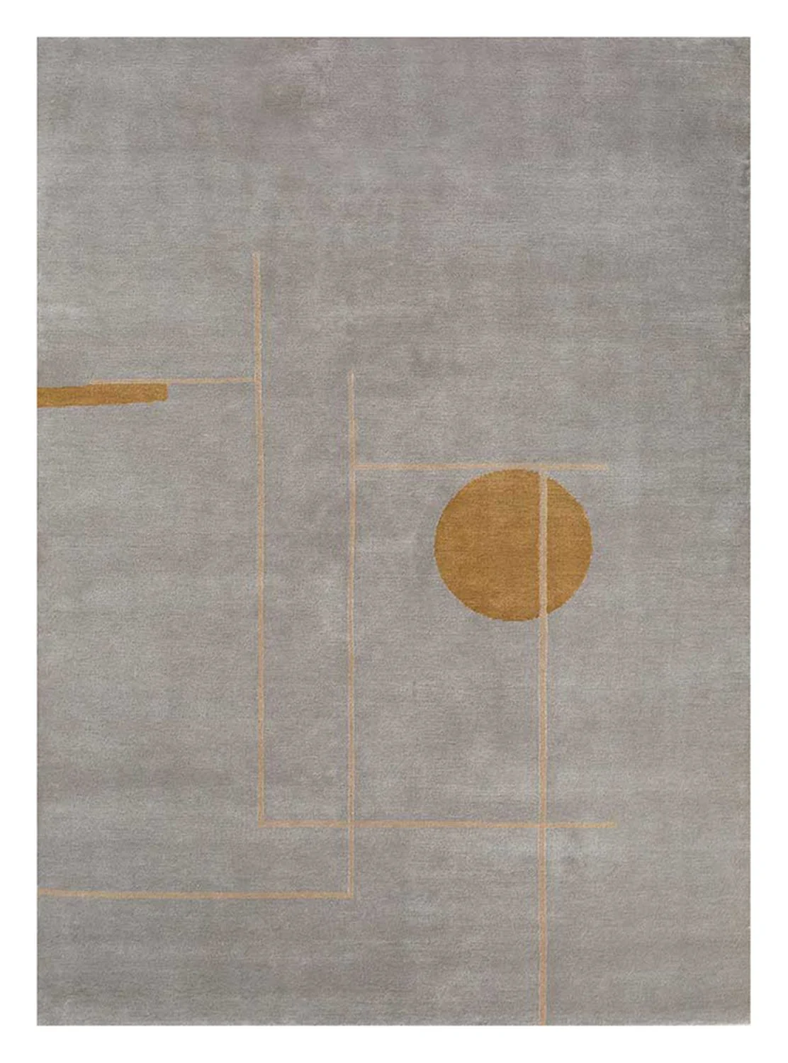 Wollteppich - 300 x 240 cm - grau