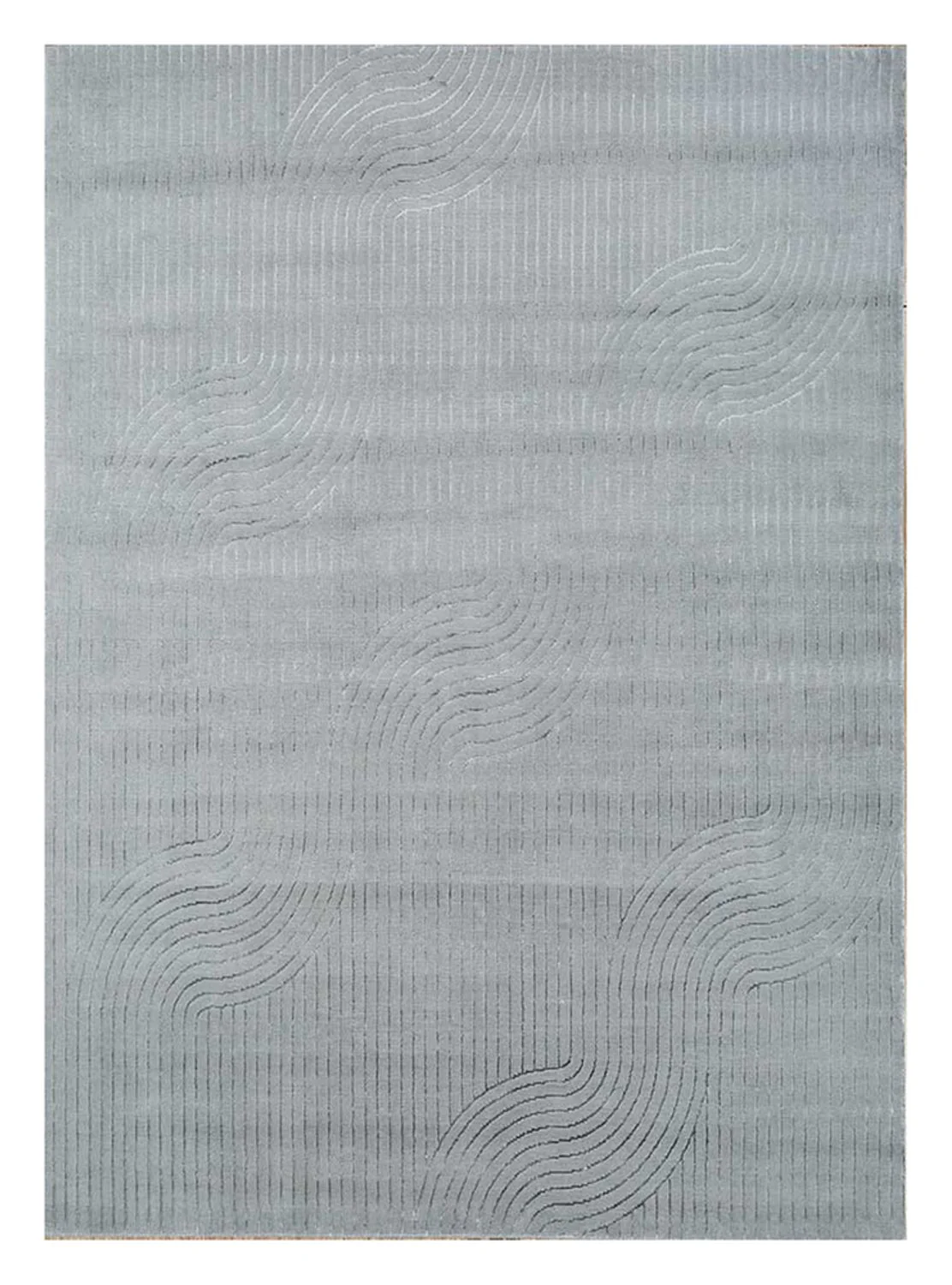 Wollteppich - 300 x 240 cm - grau