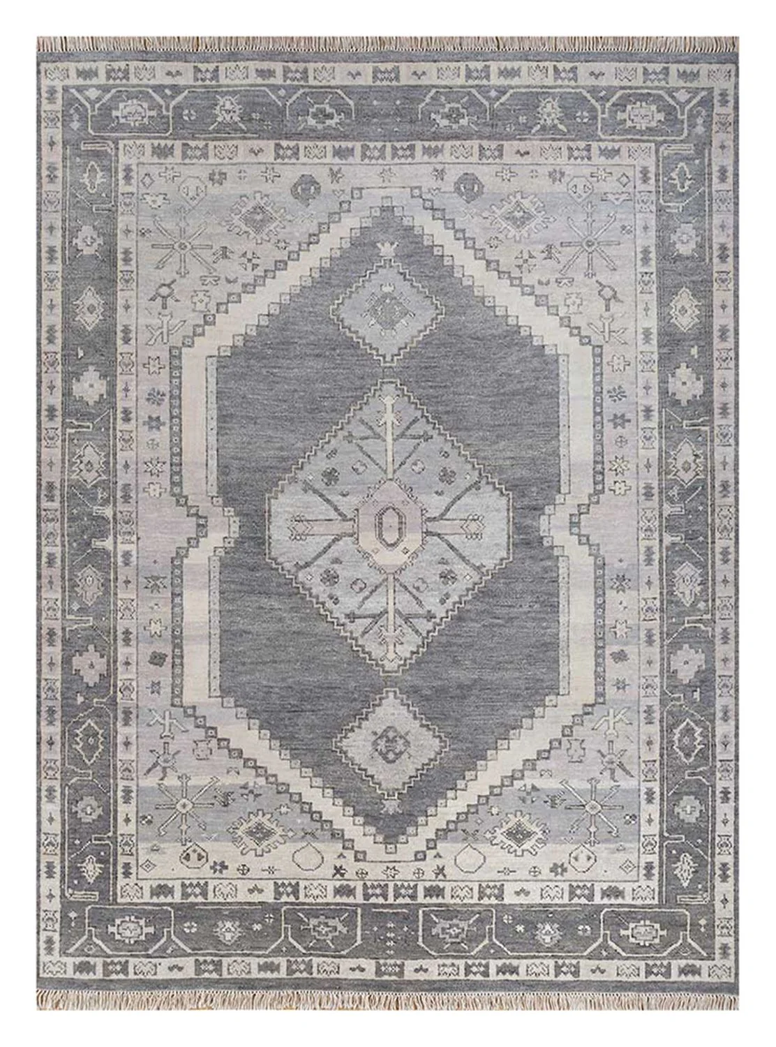Wollteppich - 300 x 240 cm - grau