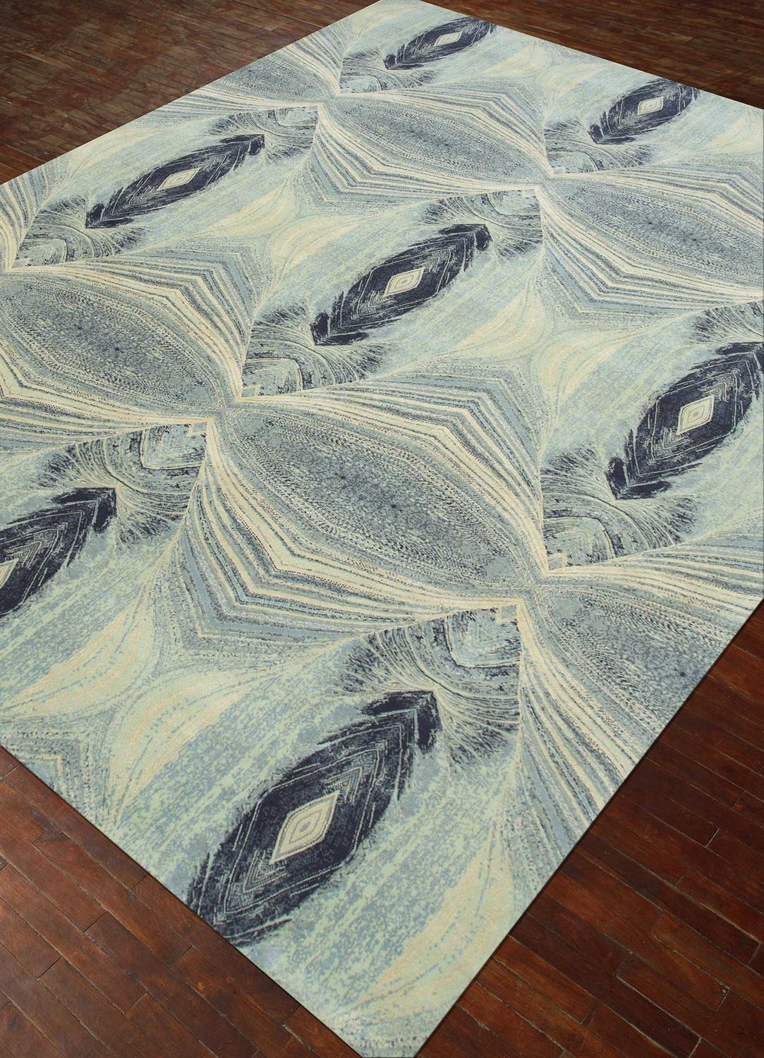 Wollteppich - 300 x 240 cm - hellblau - Image 2