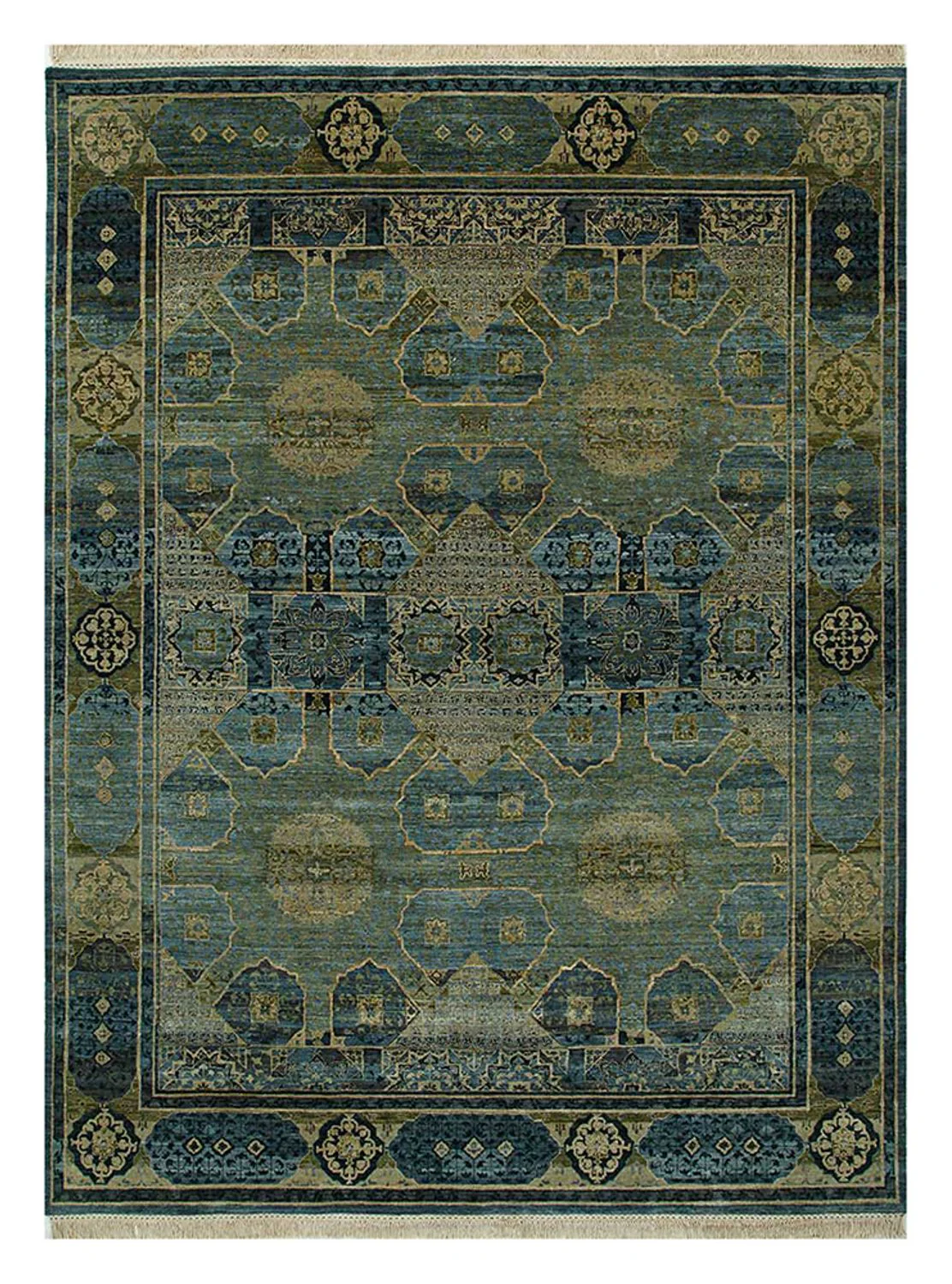 Wollteppich - 300 x 240 cm - seegrün