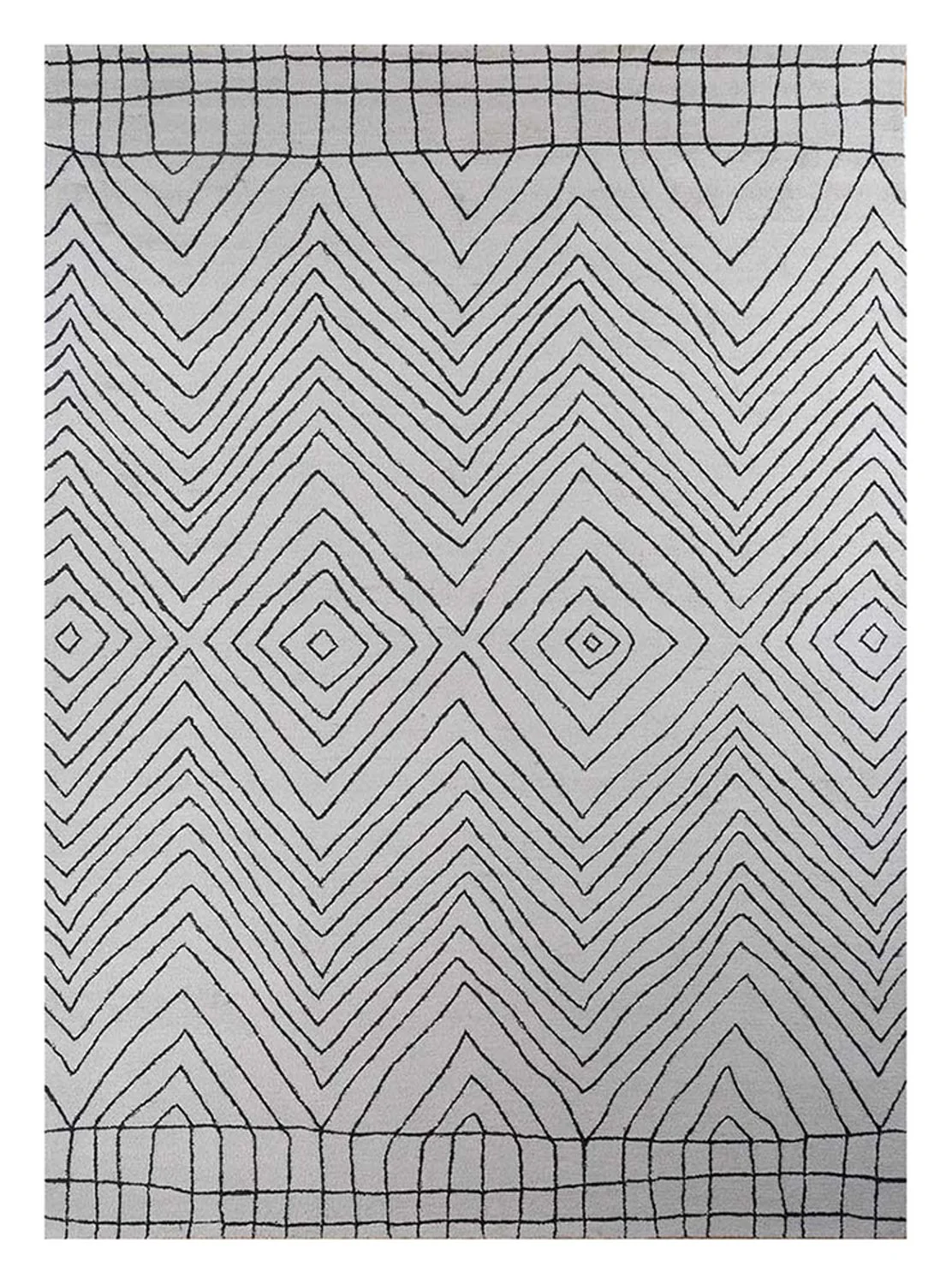 Wollteppich - 330 x 240 cm - hellgrau