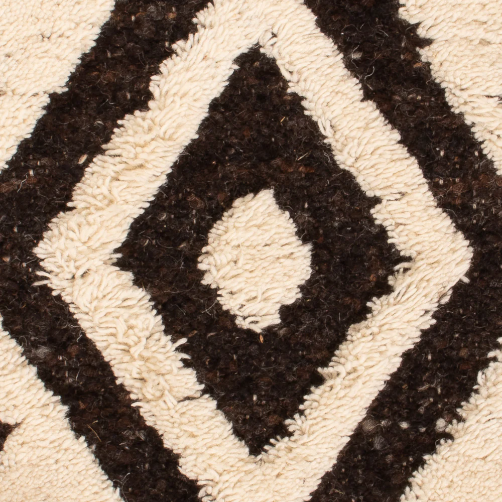 Wollteppich - 90 x 60 cm - schwarz - Image 2