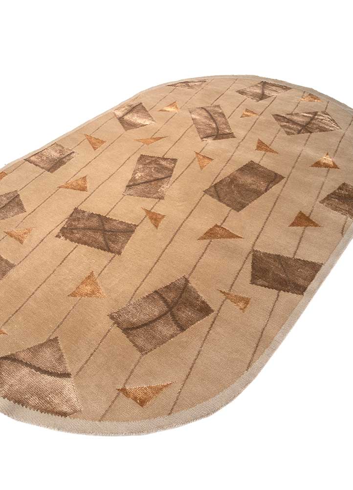 Wollteppich oval - 240 x 150 cm - beige - Image 2