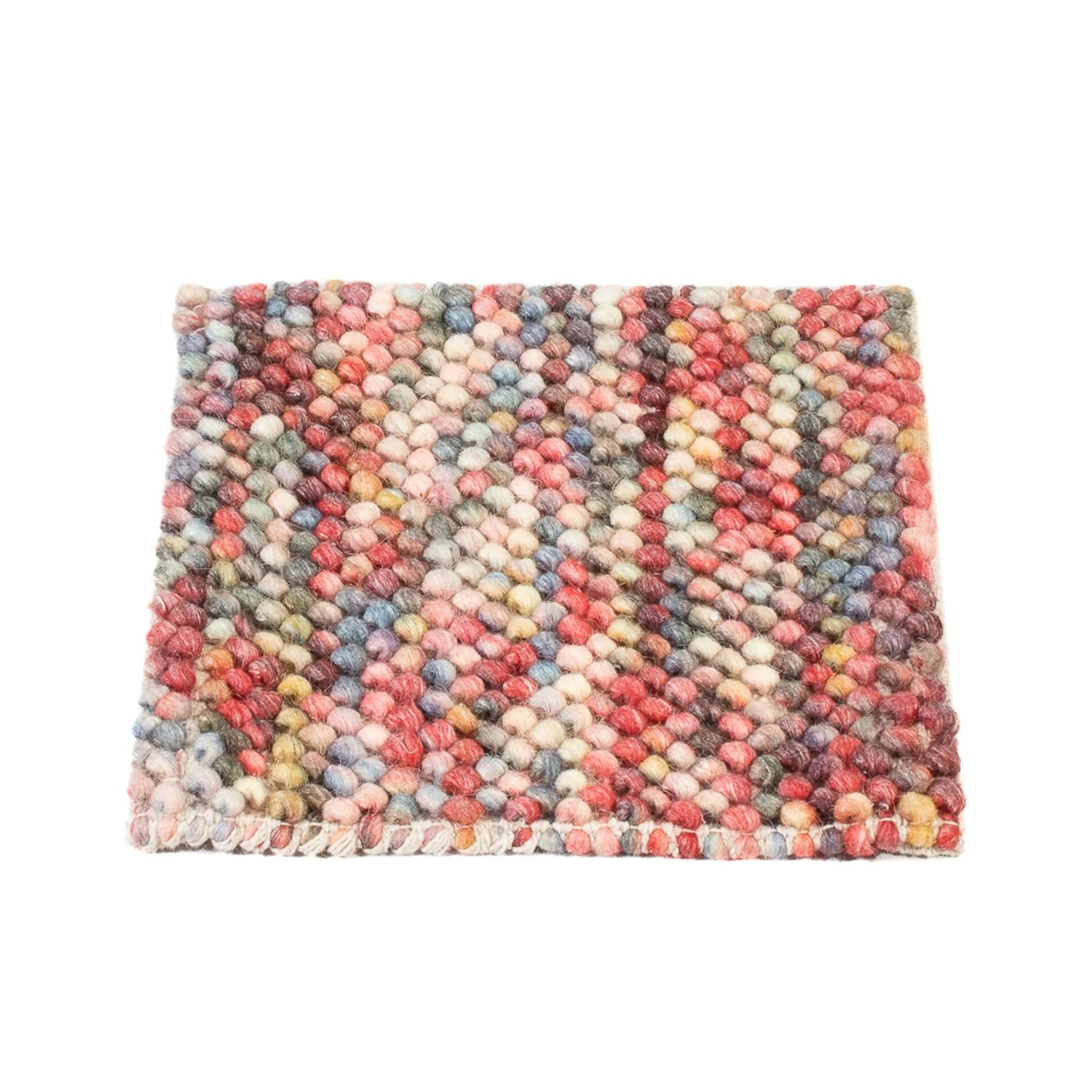 Wollteppich quadratisch - 32 x 32 cm - mehrfarbig - Image 4