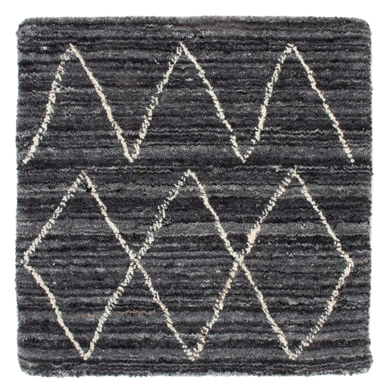 Wollteppich quadratisch - 42 x 42 cm - anthrazit