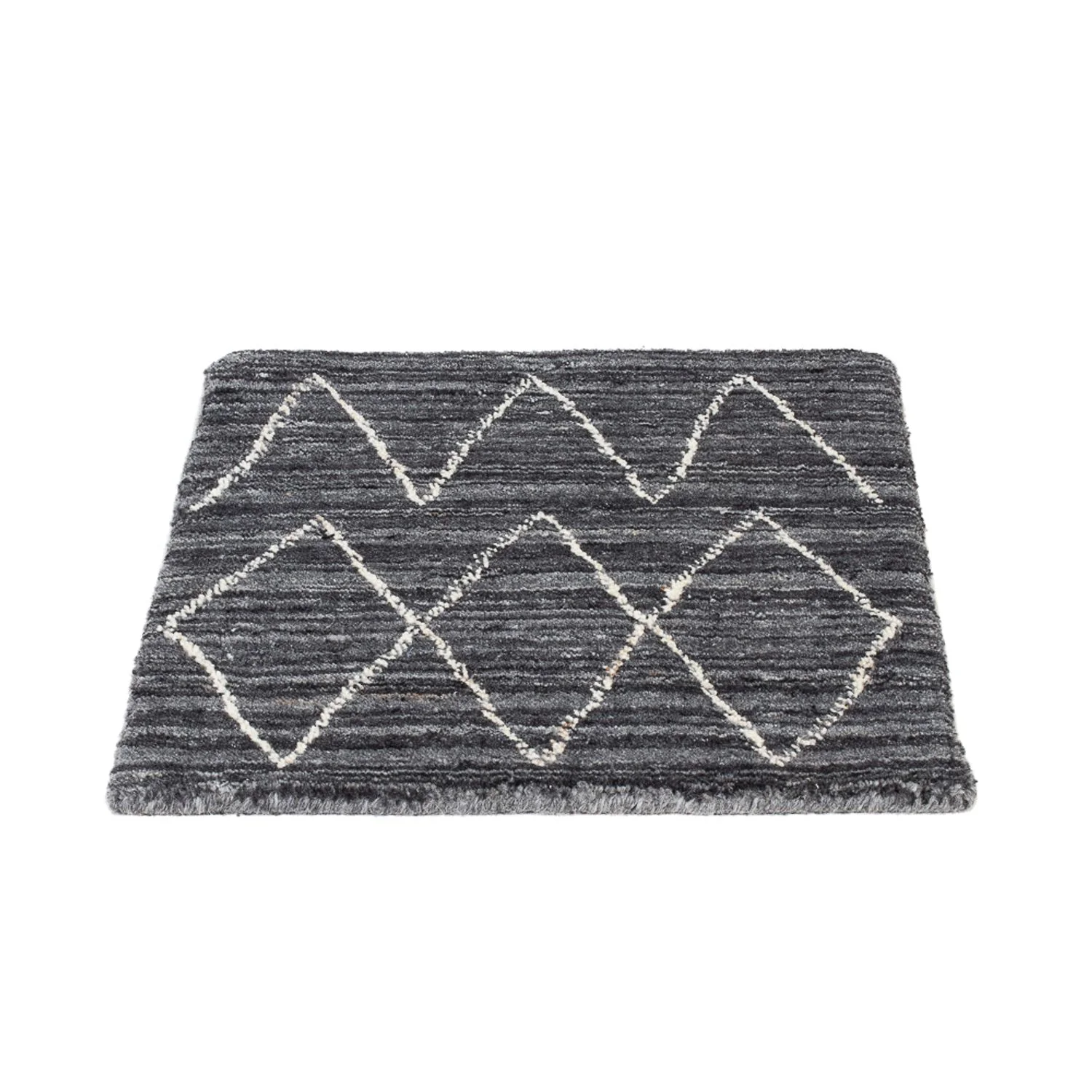 Wollteppich quadratisch - 42 x 42 cm - anthrazit - Image 4