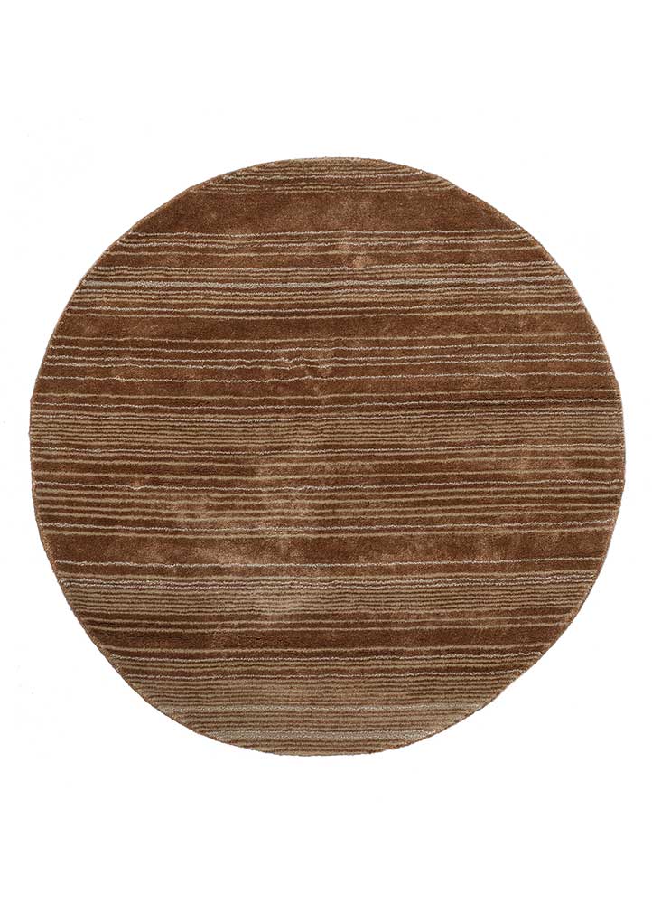 Wollteppich rund - 120 x 120 cm - orange