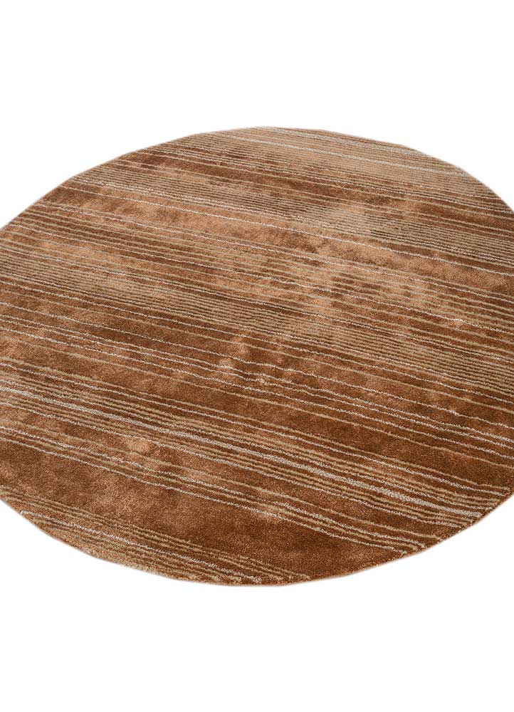 Wollteppich rund - 120 x 120 cm - orange - Image 2