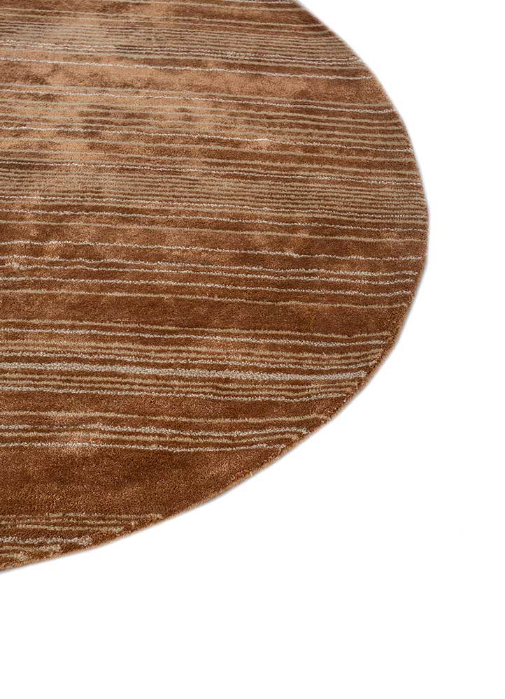 Wollteppich rund - 120 x 120 cm - orange - Image 3