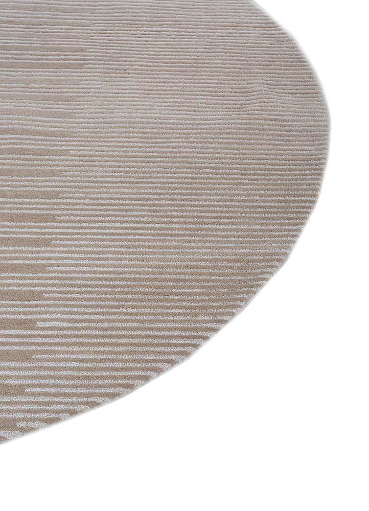 Wollteppich rund - 180 x 180 cm - beige - Image 3