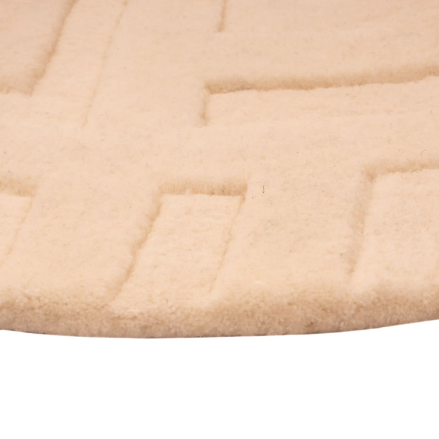 Wollteppich rund - 80 x 80 cm - beige - Image 4