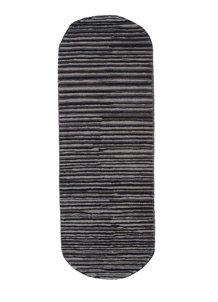 Wollteppich sonderform  - 152 x 55 cm - anthrazit