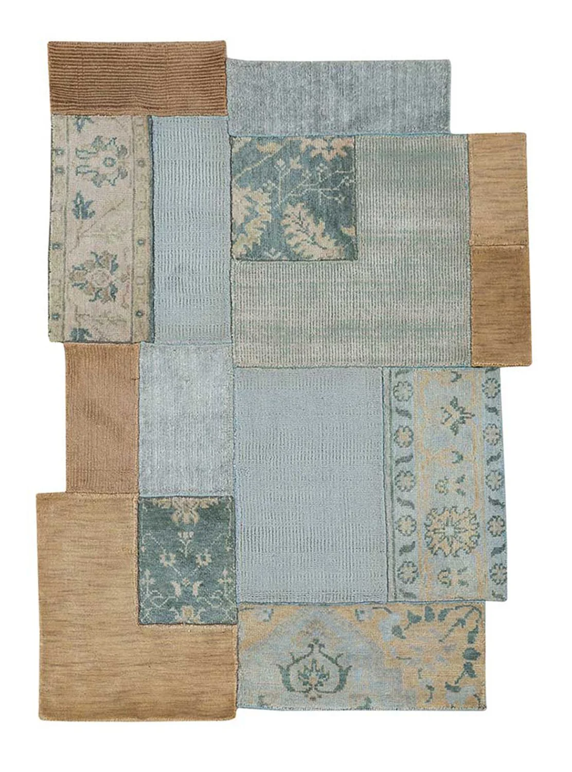 Wollteppich sonderform - 180 x 120 cm - mehrfarbig
