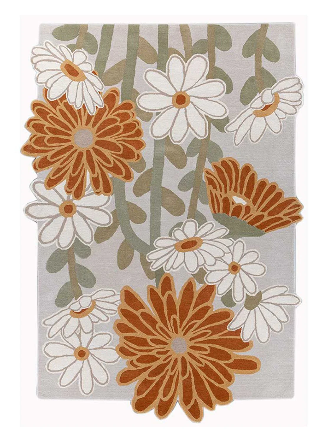Wollteppich sonderform - 270 x 180 cm - mehrfarbig