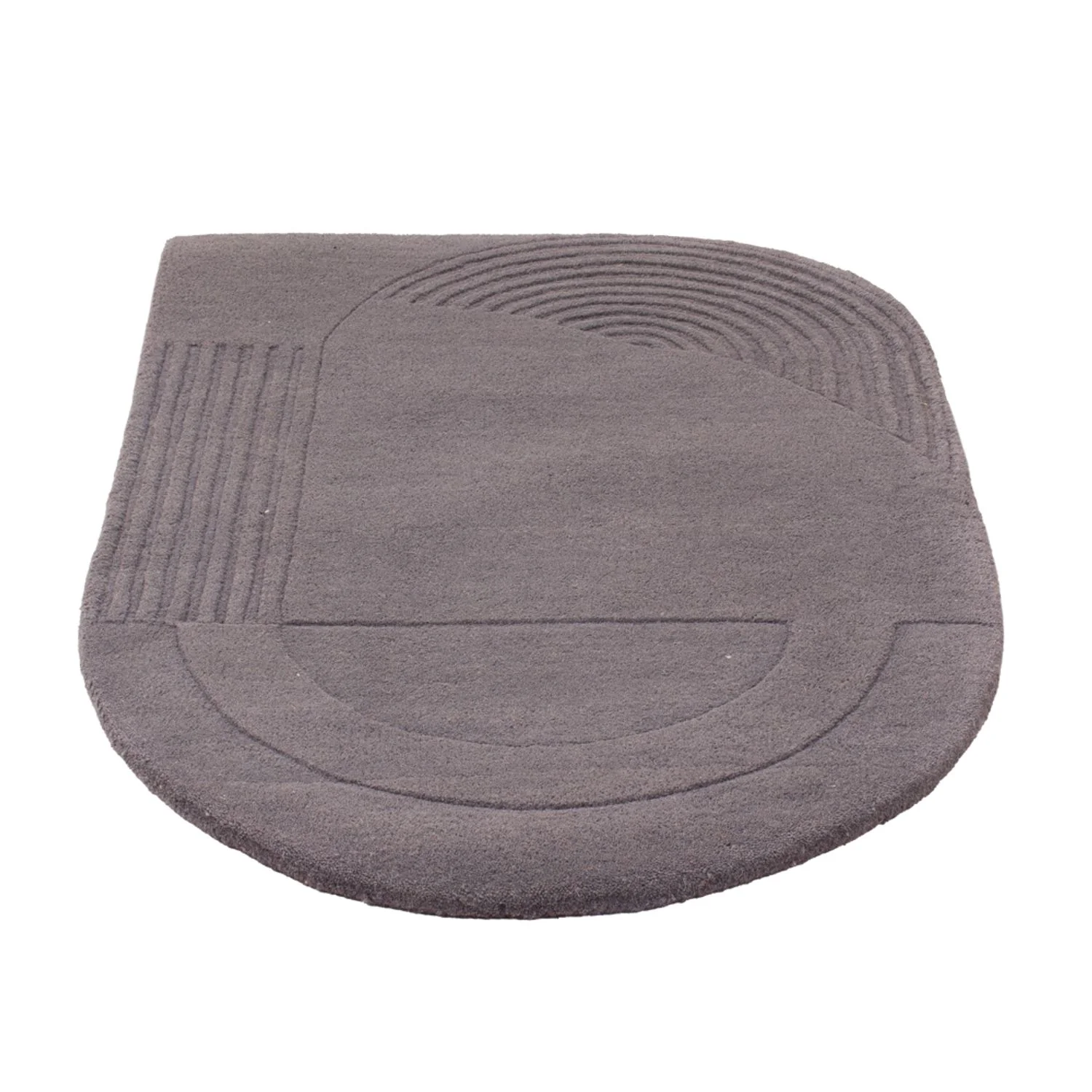 Wollteppich sonderform - 90 x 60 cm - grau - Image 5