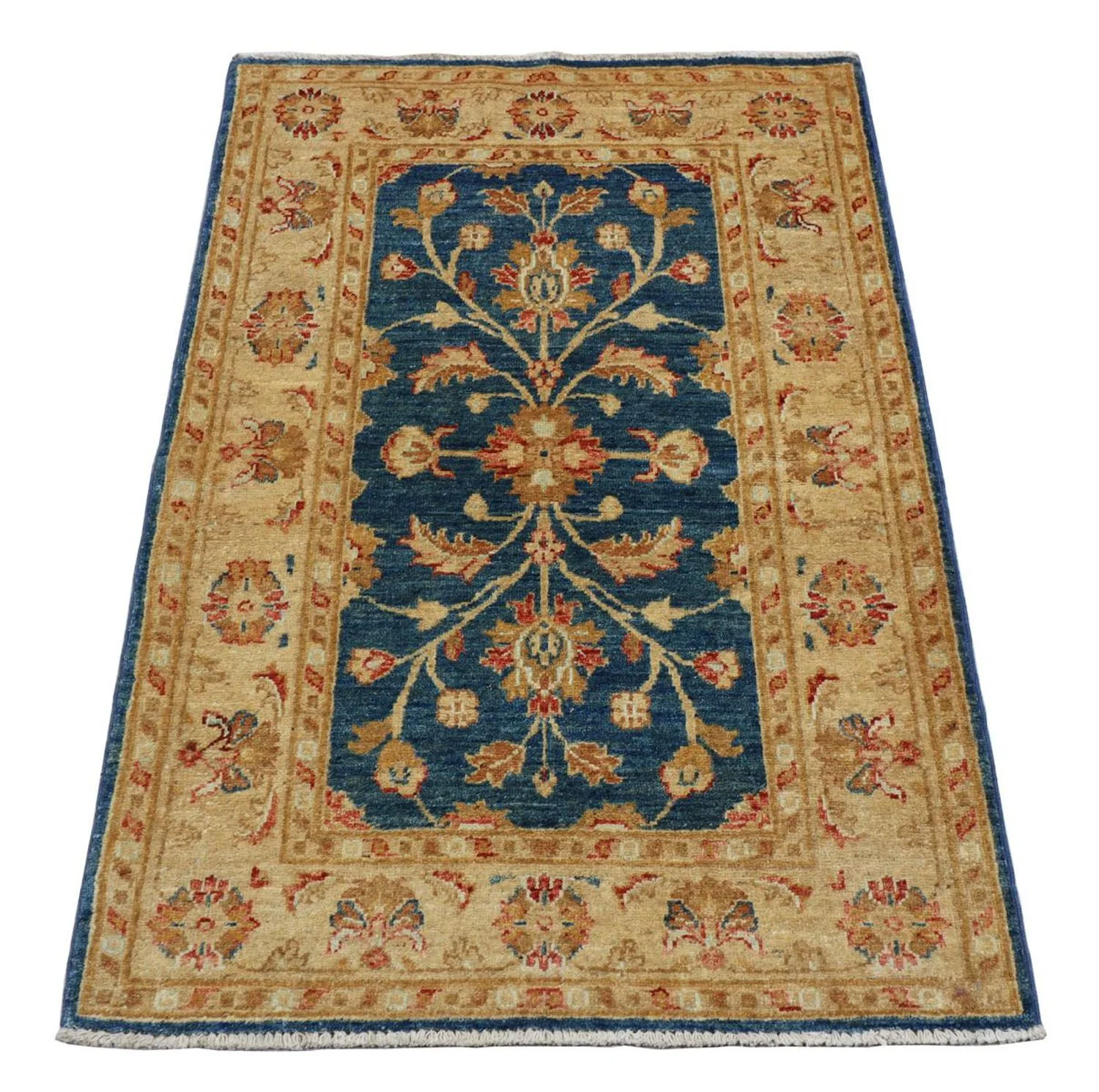 Ziegler Teppich 120 x 80 cm - seeblau