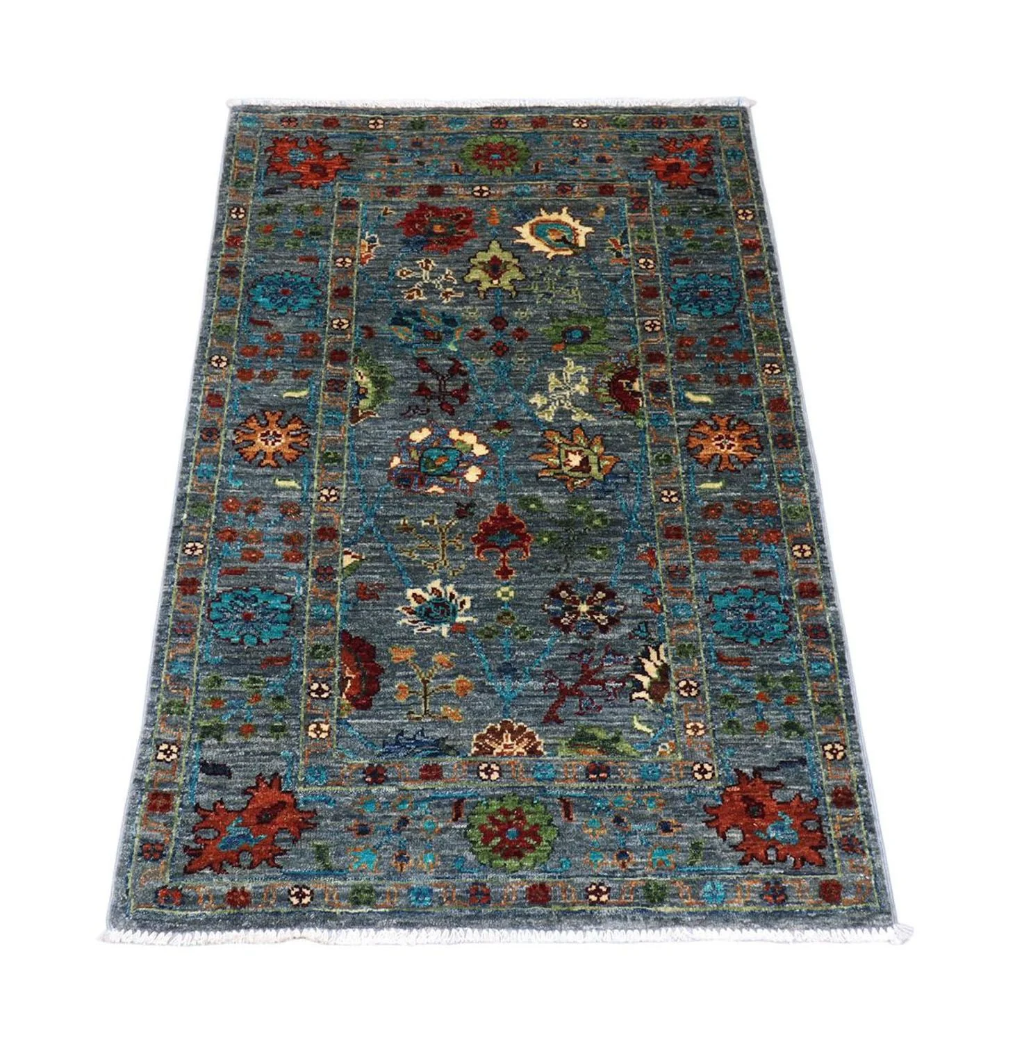 Ziegler Teppich 122 x 83 cm - seeblau - Image 2