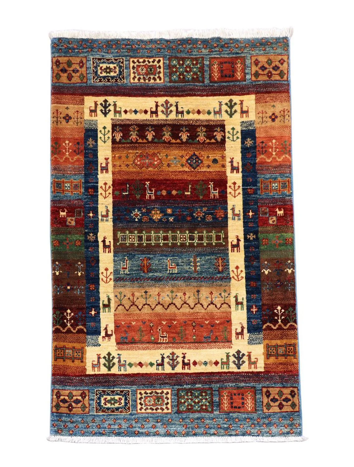 Ziegler Teppich 135 x 84 cm - mehrfarbig