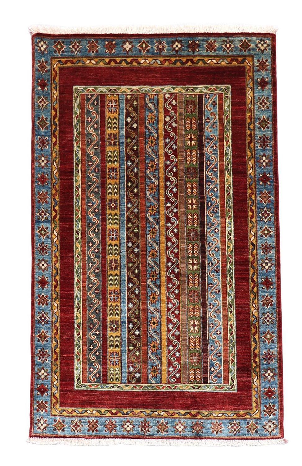 Ziegler Teppich 156 x 102 cm - dunkelrot