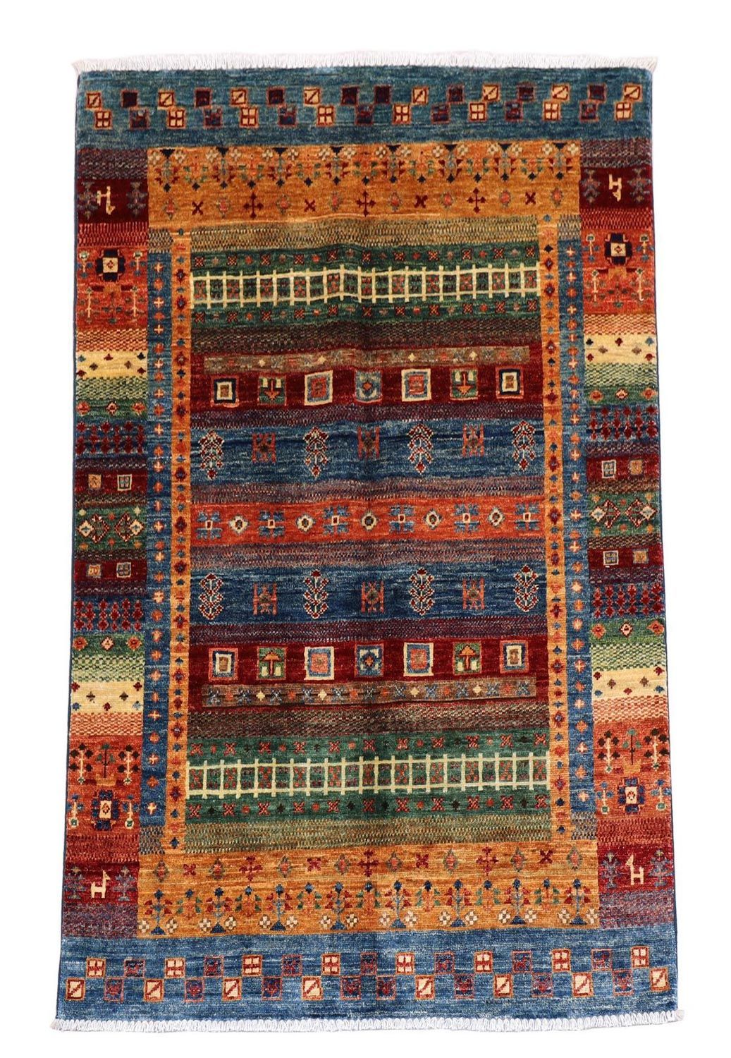 Ziegler Teppich 160 x 101 cm - mehrfarbig