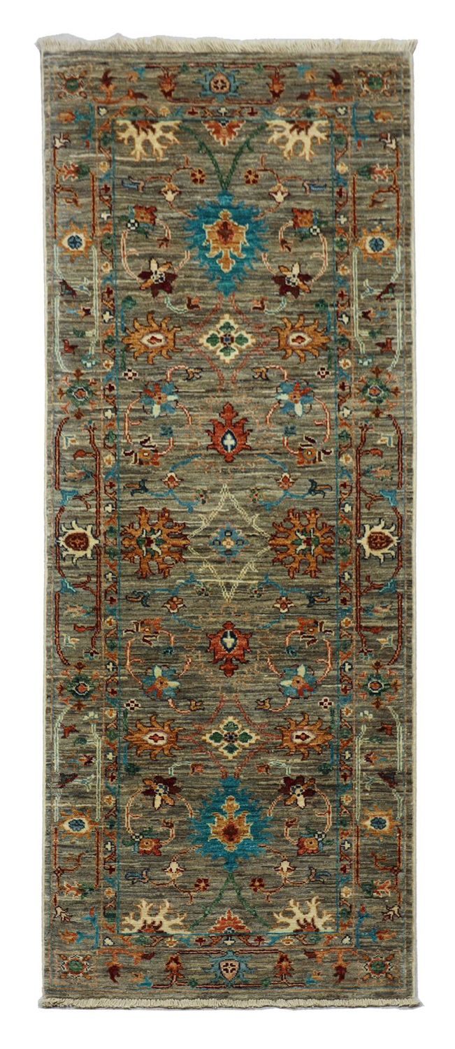 Ziegler Teppich 201 x 77 cm - olivgrün
