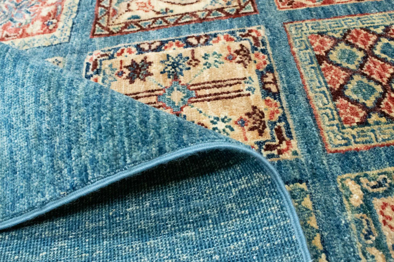 Ziegler Teppich 209 x 145 cm - seeblau - Image 4