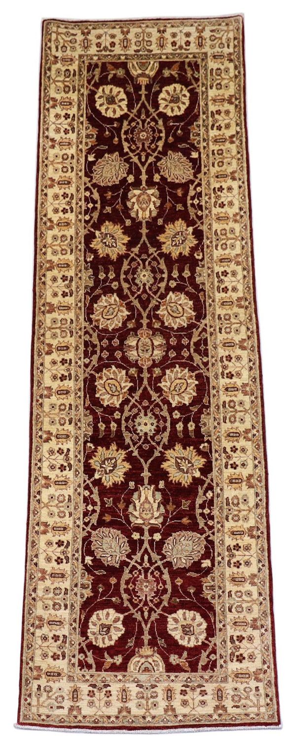 Ziegler Teppich 280 x 91 cm - dunkelrot