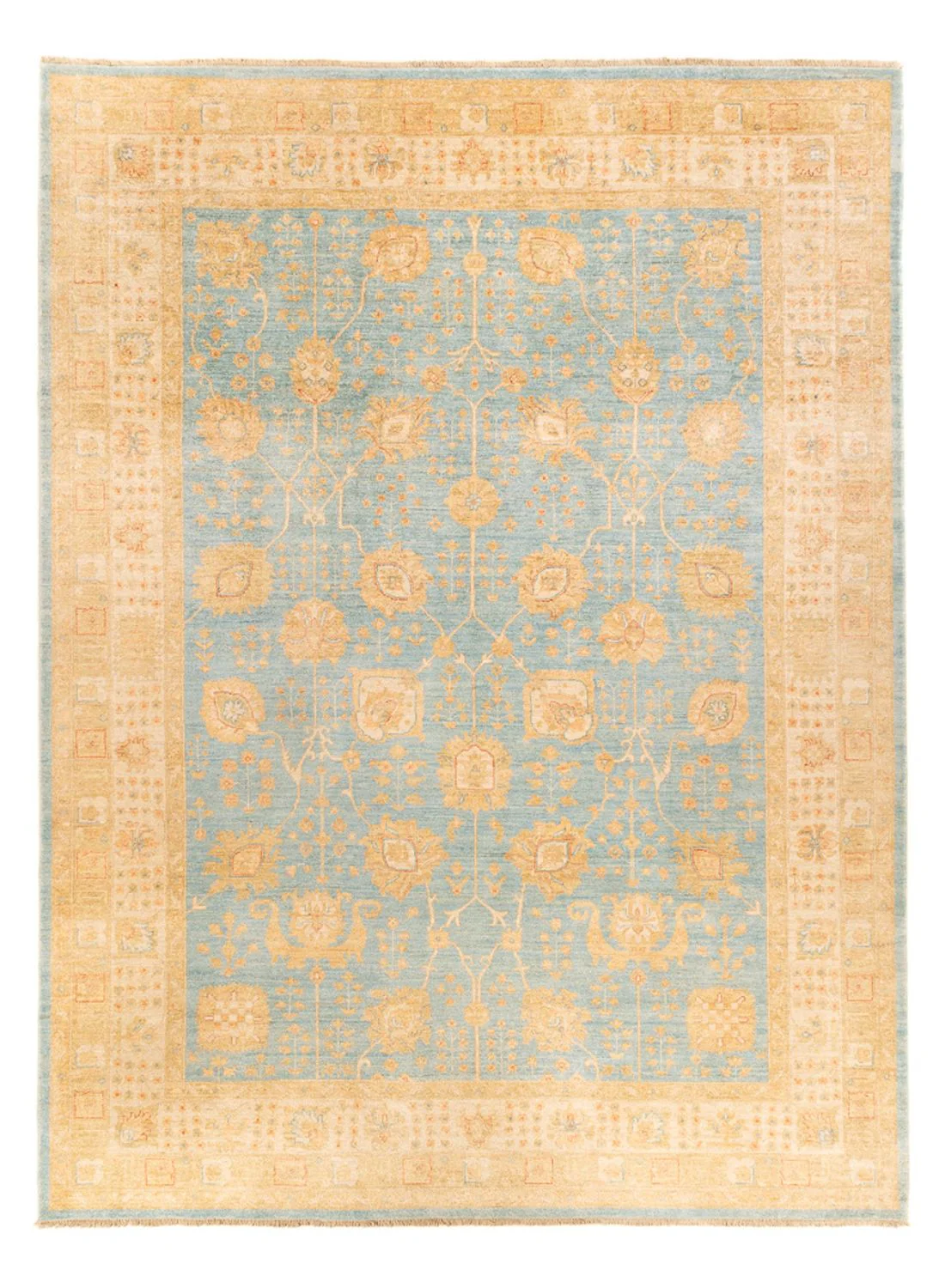 Ziegler Teppich - 345 x 257 cm - hellblau