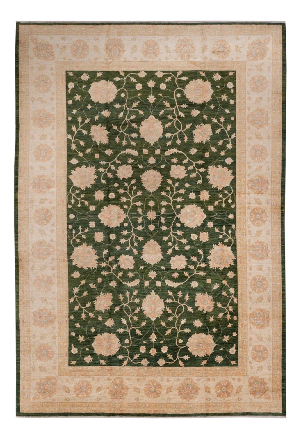 Ziegler Teppich - 440 x 308 cm - grün