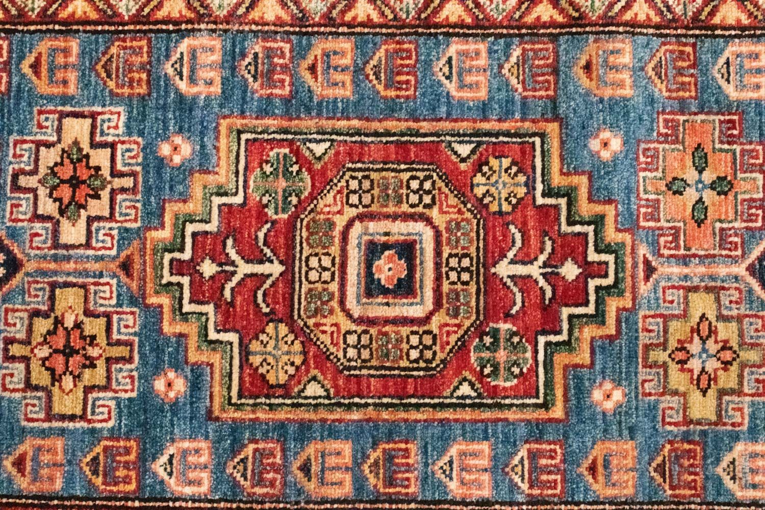 Ziegler Teppich - Kazak 212 x 79 cm - hellblau - Image 2