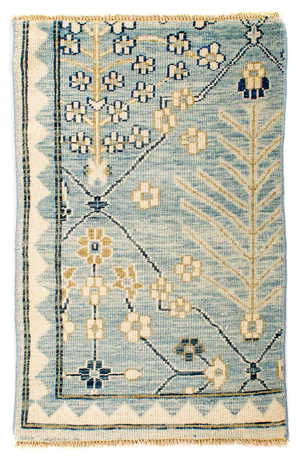 Ziegler Teppich - Modern 92 x 62 cm - hellblau