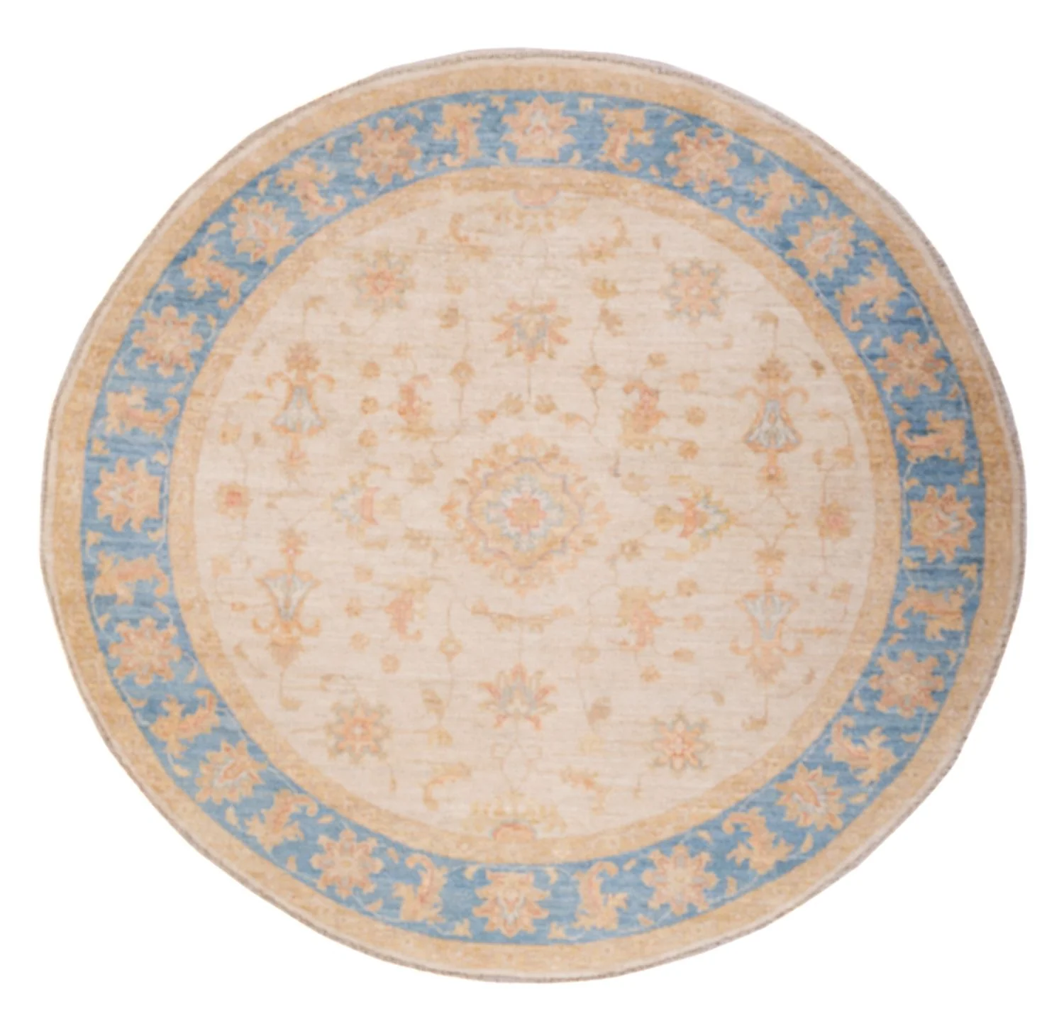 Ziegler Teppich rund - 152 x 146 cm - beige