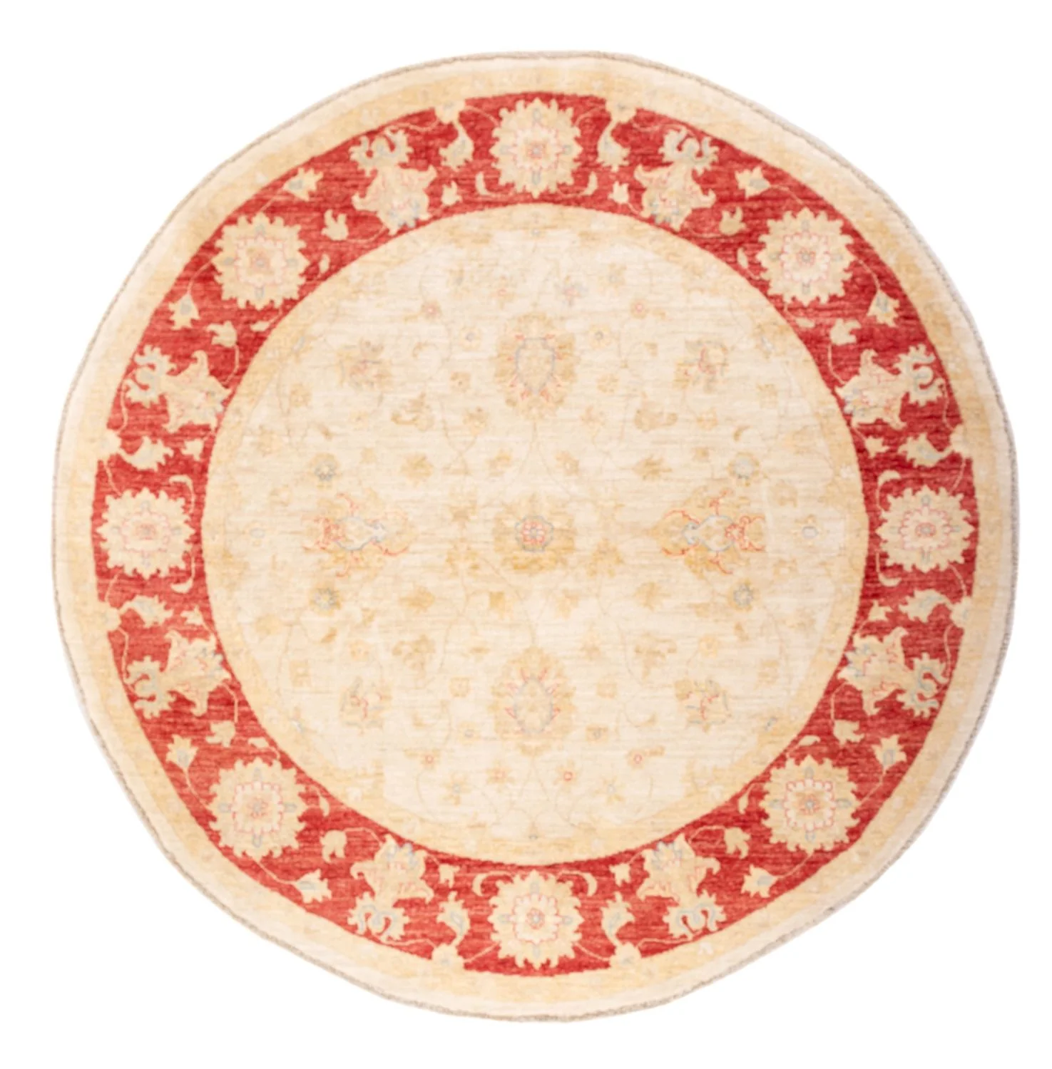 Ziegler Teppich rund - 200 x 178 cm - beige