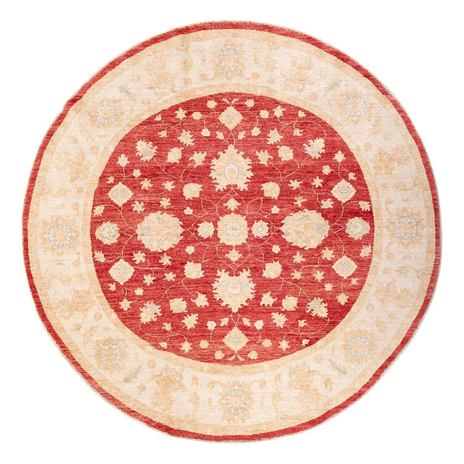 Ziegler Teppich rund  - 201 x 200 cm - rot